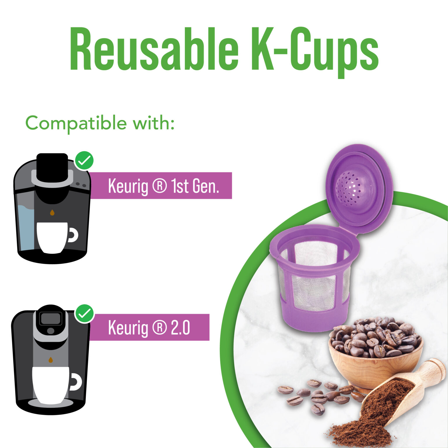 Reusable K Cups Refillable K Cup Filters Reusable Pods for Keurig