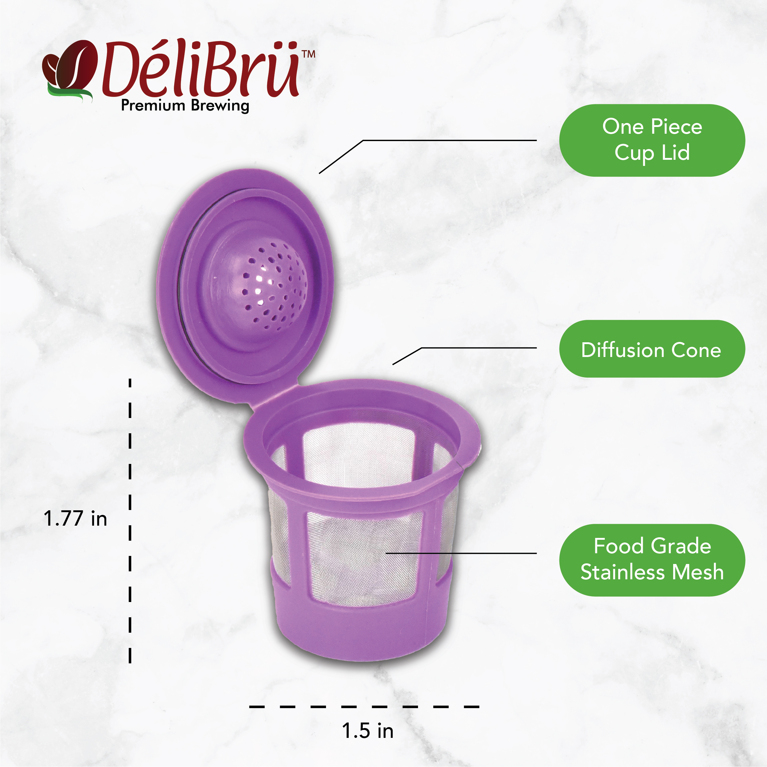 Reusable K Cup Coffee Pod Filters & Coffee Scoop – Del's Coffee