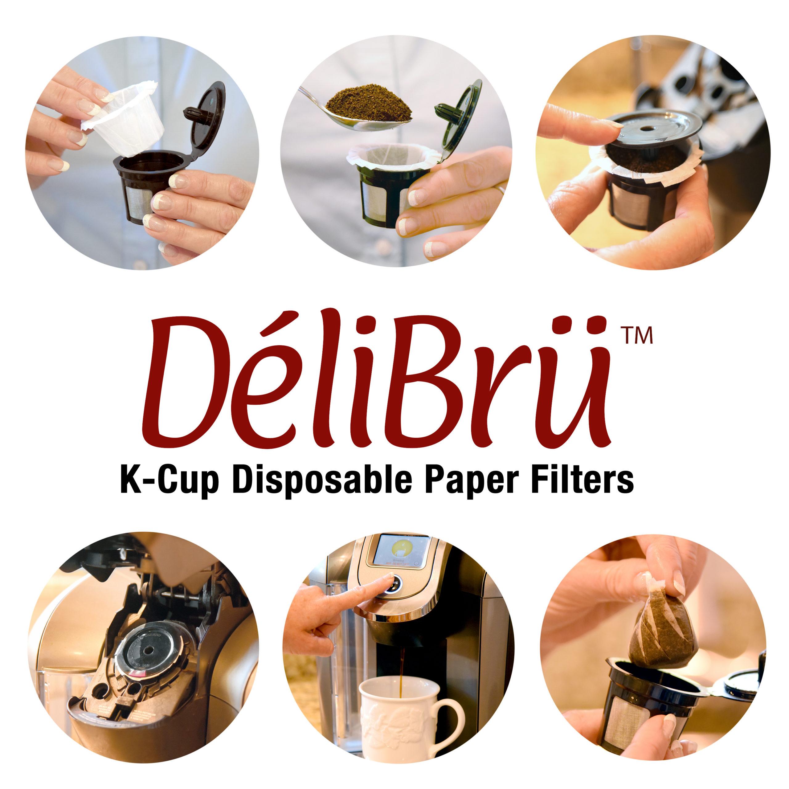 Delibru Paper Filters for Reusable K Cups Instructions